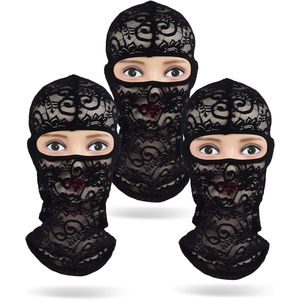 FOXA Cagoule intégrale en dentelle et maille Spandex, unisexe adulte, pour fête costumée - Product Image 1