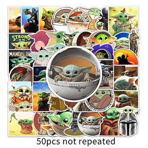 Pegatina de Equipaje con Diseño de Baby Yoda de <span class=keywords><strong>Star</strong></span> <span class=keywords><strong>Wars</strong></span>, Creativa, Impermeable, para Decoración de Patinetes, Computadoras y Tabletas - Product Image 6