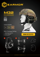 Casque tactique de communication numérique Milpro étanche avec coussinets en gel NRR 22dB M32X Plus pour une perception environnementale améliorée