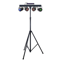 Système d'éclairage de scène LED, 2 pièces, Kit Portable Par Can, ensemble de barre de projecteur, lumière effet, système de fête avec support et sac de transport