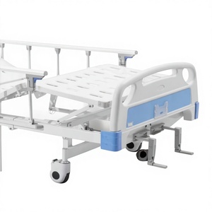 Lit médical multifonctionnel blanc pour adultes et personnes âgées avec mécanisme à double manivelle - Product Image 3