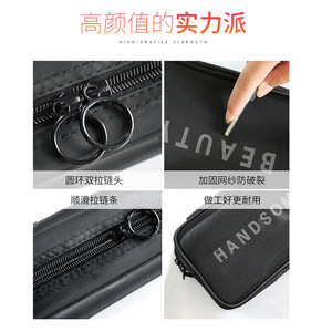 Mesh Makeup Bag Set Cosmetic Organizer Travel Storage <b>Case</b> Multipurpose Pouch With Transparent Window For Beauty Essentials - Product Image 3
