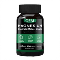 Capsules de complexe de magnésium SPL Private Label 500 mg, complément pour le sommeil, glycinate de magnésium, malate, citrate en capsules