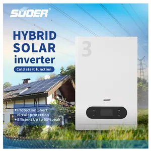 Suoer Inverter Tenaga Surya Hibrida, Frekuensi Tinggi 3,2 KW 24VDC Sampai 230VAC MPPT Inversor Gelombang Sinus Murni