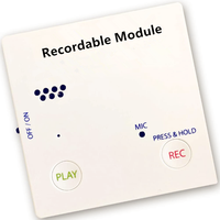 Carte d'enregistrement vocal Enregistrement de 30 secondes avec batterie rechargeable Enregistrez et envoyez un message vocal personnel
