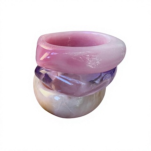 Bracelet rond artistique en résine écologique, fait à la main, cadeau de mariage, bijoux - Product Image 6