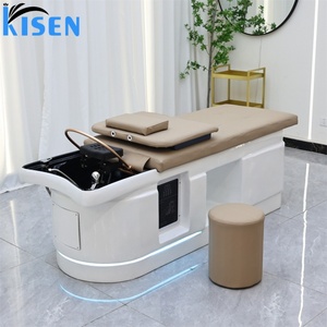 เตียงสระผมแบบหนักพิเศษ Kisen พร้อมอุปกรณ์สปาหัว เตียงนวดทนทาน พร้อมไฟ LED บำบัดด้วยแสงและไอน้ำ ฟังก์ชั่นเตียงแบบปรับแต่งได้ - Product Image 3