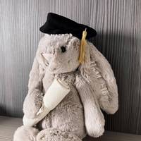 EZBABY s Shy Bonnie Rabbit Tiga Set Lengkap Boneka Penghibur Mainan Tahan Bulu Kue Ulang Tahun Telinga Panjang Kapas PP