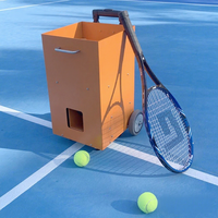 Lanceur automatique de balles de tennis avec tête pivotante gauche-droite, capacité de 50 balles, utilisation intérieure/extérieure, portable, pour débutants