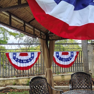 <span class=keywords><strong>Bandiera</strong></span> a ventaglio plissettata 45x90cm per il Memorial Day degli Stati Uniti, per il Giorno dell'Indipendenza e il 4 Luglio - Product Image 3