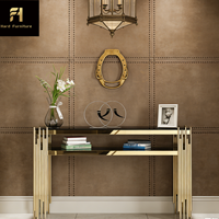 Table console moderne haut de gamme à armature en acier inoxydable pour la maison salon porche hall d'hôtel utilisation polyvalente