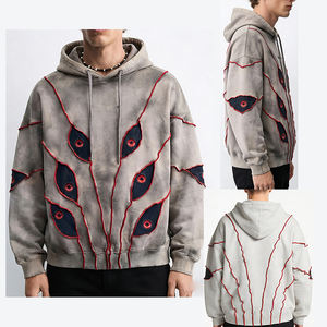 <span class=keywords><strong>Hoodie</strong></span> Pria Oversize Y2k Bordir Anime Vintage Model Kotak dengan Kap, Custom dari Produsen, Gaya Streetwear - Product Image 2