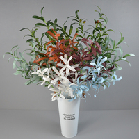 Groothandel Kunstmatige Olijfbladeren Groenblad Zijde Eucalyptus voor Bruiloft Hangende Achtergronddecoratie Hotel Achtergrond