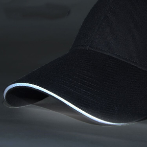 Hot Bán 100% Bông 6 Tấm Đường Ống Phản Quang Độ Tương Phản Bánh Sandwich Bill Biểu Tượng Tùy Chỉnh Golf Mũ Thể Thao Mũ Bóng Chày Mũ - Product Image 4