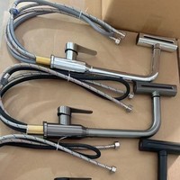 Robinet de cuisine moderne KOARBE en laiton à commande par capteur, douchette extractible 4 modes, finition polie, montage sur plan, monotrou