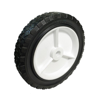 Roue pivotante pleine en caoutchouc et plastique de 7 pouces pour chariot à main, chariot à outils, chariot de transport, durable, sans frein, personnalisable OEM