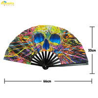 Offre Spéciale 13 POUCES Haute Qualité Grand Pliant Loud Clack Bamboo Fan Oem avec Motif Personnalisé