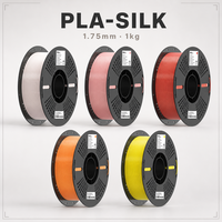 Filament d'imprimante 3D Aliz PLA-silk à texture de soie brillante, couleur unie, 1,75 mm, aspect luxueux