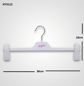Direct Manufacturer Plastic <b>Clothes</b> Mens Pant Metal Hook Hanger With <b>Clips</b> Hy-3112 - Product Image 2