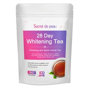 Customized Private Label 28 days Natural Herbal Tea Bags For Skin Rejuvenation Whitening Tea