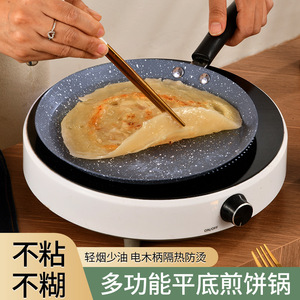 Non-Stick Crepe Pan <b>Set</b> Aluminum Pancake Frying Pan For <b>Breakfast</b> Cooking 3-Piece <b>Set</b> - Product Image 5