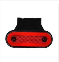 Feux de position latéraux pour camion 12V 24V Feux de remorque à LED Réflecteur RV Bus Camper Van Feux de dégagement Rouge Blanc Ambre avec support