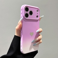 Coques de téléphone antichoc à dégradé de couleurs pour iPhone 17 Pro Max, 16, 15, 14 Pro, 13 Pro Max – Conception en TPU souple avec protection de l'appareil photo
