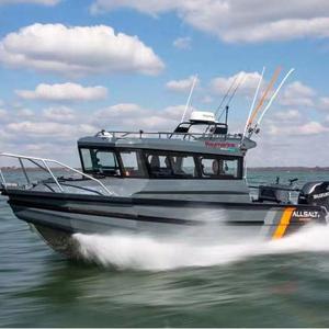 Vente flash : <span class=keywords><strong>Bateau</strong></span> <span class=keywords><strong>de</strong></span> pêche en aluminium à coque en V profond <span class=keywords><strong>de</strong></span> 7,5 m (25 pieds), facile à naviguer, <span class=keywords><strong>de</strong></span> <span class=keywords><strong>luxe</strong></span>, pour le plaisir, avec moteur hors-bord pour l'océan - Product Image 1