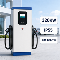 Station de recharge rapide DC double borne 320 kW CCS1 CCS2 CHAdeMO GBT, chargeur de VE sur pied, OCPP 1.6J, protection contre la foudre