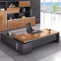 Bureau exécutif moderne Table de bureau Design 1.8m 2m 2.2m Table de travail de patron Bureau de direction avec armoire