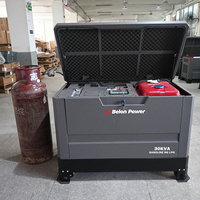 Générateur silencieux au gaz naturel 10-20KW à 2 cylindres avec ATS intégré, châssis en acier, AVR, alimentation en vrac pour l'alimentation de toute la maison