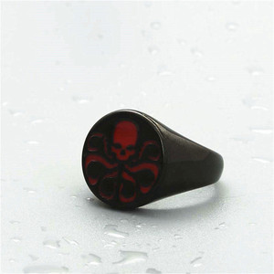 European American Style <b>Titanium</b> Steel Skull <b>Ring</b> Men's Punk Fashion Jewelry 26002 - Product Image 1