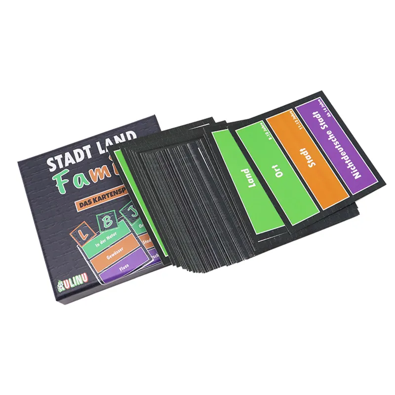 OEM custom print waterproof educational playing cards custom made kids flash card games