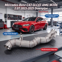 Collecteur d'échappement droit isolé SS304 pour Mercedes-Benz C43 GLC43 AMG W206 2.0T 2023-2025 – Tuyaux de descente à flux libre