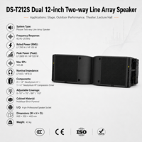 Système audio professionnel à double enceinte linéaire de 12 pouces pour spectacles sur scène, clubs, hôtels, salles polyvalentes