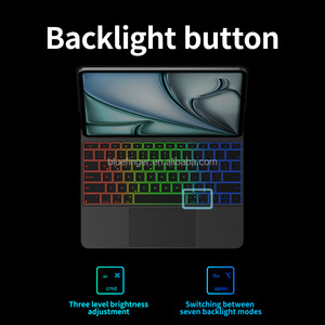 คีย์บอร์ดอลูมิเนียมอัลลอยด์ขนาดเต็มสำหรับ <span class=keywords><strong>iPad</strong></span> 10.9 นิ้ว 11 นิ้ว 12.9 นิ้ว 13 นิ้ว ดีไซน์บางเฉียบ - Product Image 4