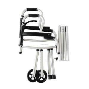 Déambulateur léger avec roues - Déambulateur pliable - Hauteur réglable - Mécanisme de pliage simple à un bouton - Product Image 4