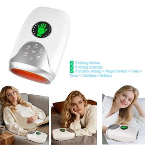 Pijat Akupuntur Tanpa Kabel, Pijat Peregangan Telapak Tangan, Jari, dan Pergelangan Tangan, 6 Mode, 6 Intensitas, Pemijat Tangan dengan Kompresi Panas Li - Product Image 2