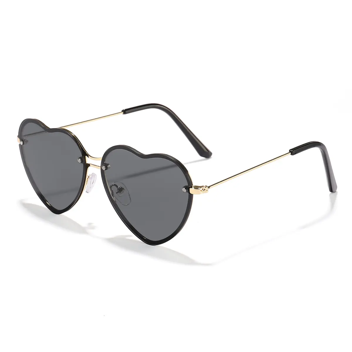 2023 new anti-ultraviolet love sunglasses metal frame love design fantasy powder sunglasses for men and women