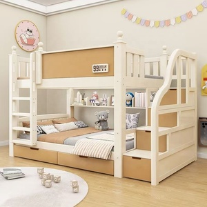 Cama <span class=keywords><strong>Litera</strong></span> Infantil de Madera Maciza Moderna, Duradera, Cómoda y Ecológica, <span class=keywords><strong>Litera</strong></span> Doble Multifuncional para Dormitorio - Product Image 6