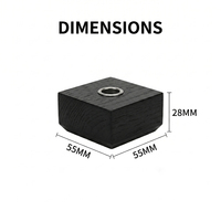 Capuchon diffuseur cubique moderne en bois noir pour bouteilles d'aromathérapie – Fabricant prenant en charge les petites quantités minimales de commande (MOQ)
