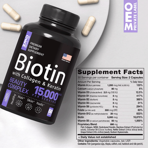 OEM Marque privée Acide hyaluronique Kératine <span class=keywords><strong>Collagène</strong></span> Biotine Capsules Supplément Vitamines Produits de beauté sous forme de bonbons au <span class=keywords><strong>collagène</strong></span> - Product Image 3