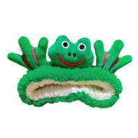 Ensemble d'accessoires capillaires en peluche super douce, série animale, personnalisé en usine, design Panda, comprenant un bandeau, un masque de sommeil et un bonnet