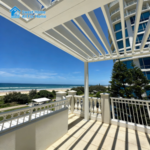 سويت هوم بيرجولا فاخرة بيوكليماتيكية من الألومنيوم، بمحرك أو يدوية التشغيل، مقاومة للماء، غطاء فناء خارجي، طقم كامل، منزل صيفي - Product Image 5