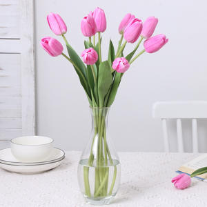 AFR038 decorazione giardino artificiale tulipano fiore di seta di circa 48m <span class=keywords><strong>tulipani</strong></span> di natale artificiale vero fiore Touch - Product Image 3