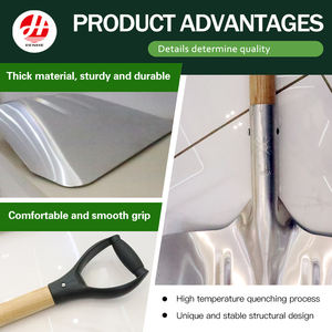 عرض خاص مجرفة حديقة أدوات يدوية مجرفة حفر مزارع مجرفة ألومنيوم بمقبض خشبي - Product Image 3