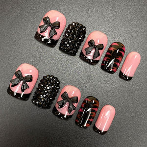 Glamoroso lindo duradero acrílico corto cuadrado hecho a mano prensa <span class=keywords><strong>uñas</strong></span> diseño exclusivo exquisito decorado reutilizable manicura <span class=keywords><strong>uñas</strong></span> - Product Image 6