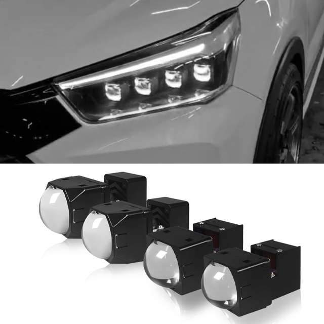 New 1.5 Inch 70W LED Headlight for Automotive Projector with Projection Lens for Driving Lights 1.5 inch matrix bi led