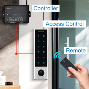 Kit de contrôle d'accès <span class=keywords><strong>sans</strong></span> <span class=keywords><strong>fil</strong></span> extérieur 1100 125KHz EM Card PIN Users 433MHz Keypad étanche IP65 10~15m alimenté par batterie - Product Image 1