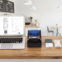 Printer Thermal 58mm H58 203dpi 1D/2D Barcode Multibahasa Ekonomis untuk Toko, Tiket, Android/iOS, Ponsel, Komputer, Stok